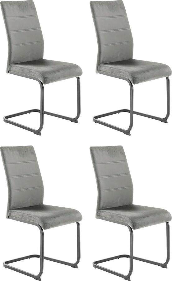 MCA furniture Vrijdragende stoel MCA TICINO schommelstoel (4-pack) schommelstoelen schommelaar comfortabele zithoogte ca. 48 cm - Foto 4