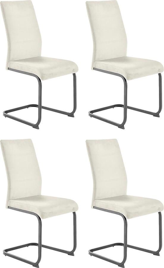 MCA furniture Vrijdragende stoel MCA TICINO schommelstoel (4-pack) schommelstoelen schommelaar comfortabele zithoogte ca. 48 cm - Foto 3