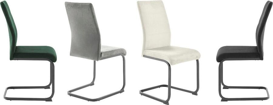 MCA furniture Vrijdragende stoel MCA TICINO schommelstoel (4-pack) schommelstoelen schommelaar comfortabele zithoogte ca. 48 cm - Foto 2