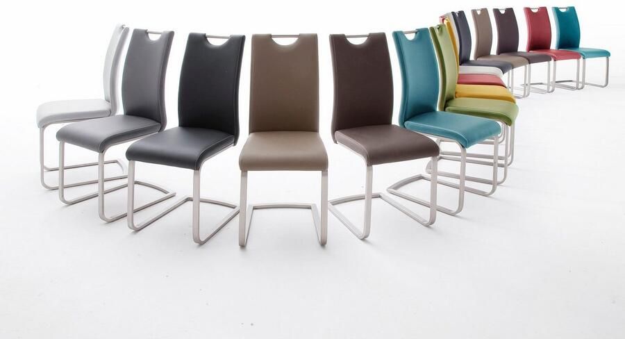 MCA furniture Vrijdragende stoel Paulo Stoel belastbaar tot 120 kg (set 4 stuks) - Foto 6