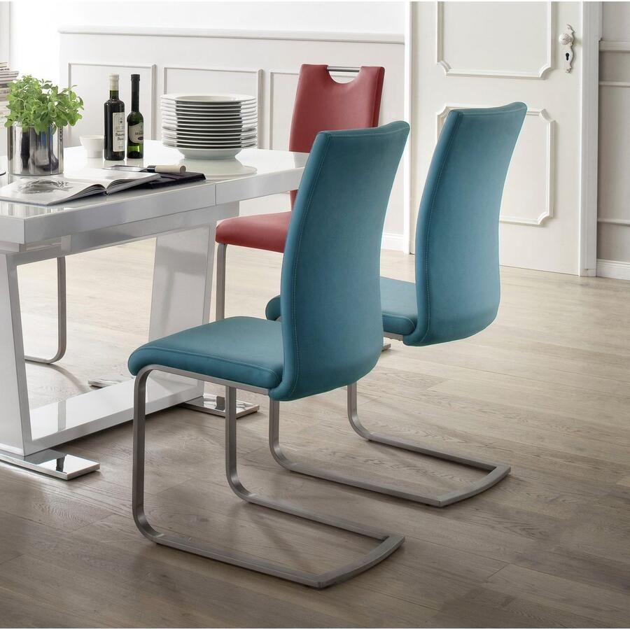 MCA furniture Vrijdragende stoel Paulo Stoel belastbaar tot 120 kg (set 4 stuks)