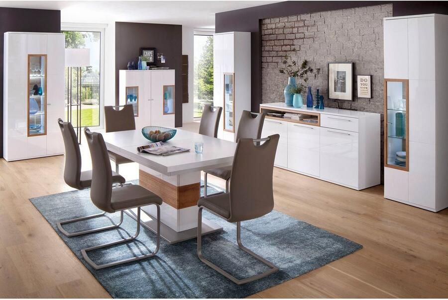 MCA furniture Vrijdragende stoel Paulo Stoel belastbaar tot 120 kg (set 4 stuks) - Foto 2