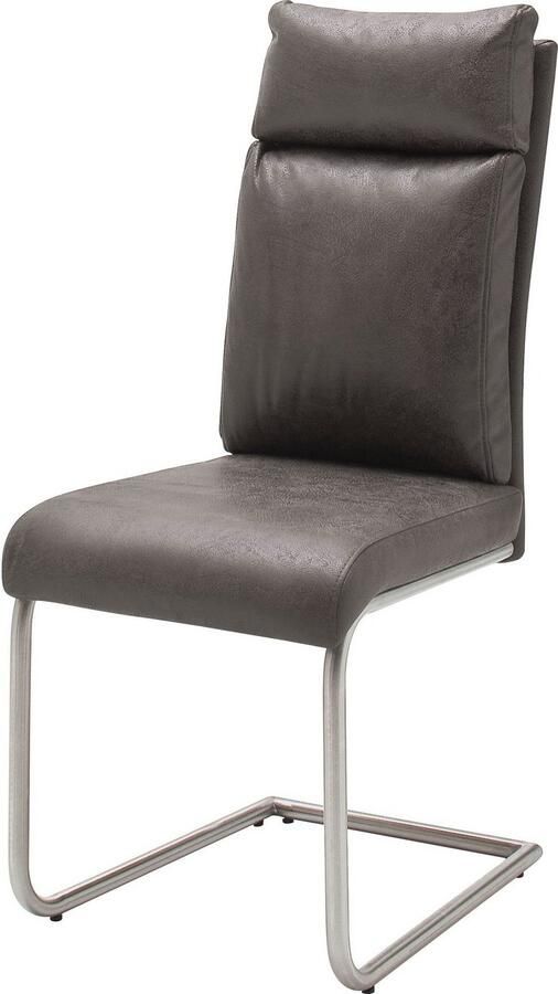 MCA furniture Vrijdragende stoel Pia Stoel belastbaar tot 120 kg kussen-look (2 stuks) - Foto 7