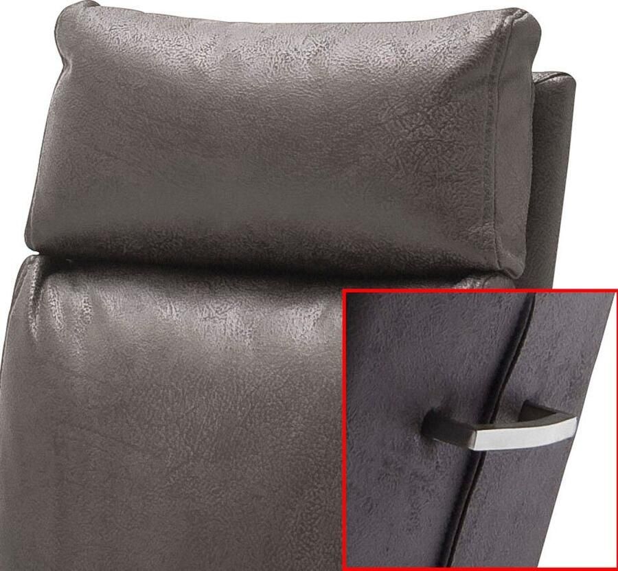 MCA furniture Vrijdragende stoel Pia Stoel belastbaar tot 120 kg kussen-look (2 stuks) - Foto 2