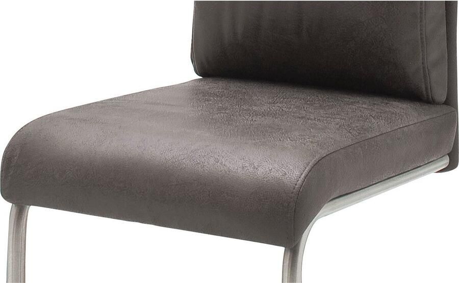 MCA furniture Vrijdragende stoel Pia Stoel belastbaar tot 120 kg kussen-look (2 stuks) - Foto 6