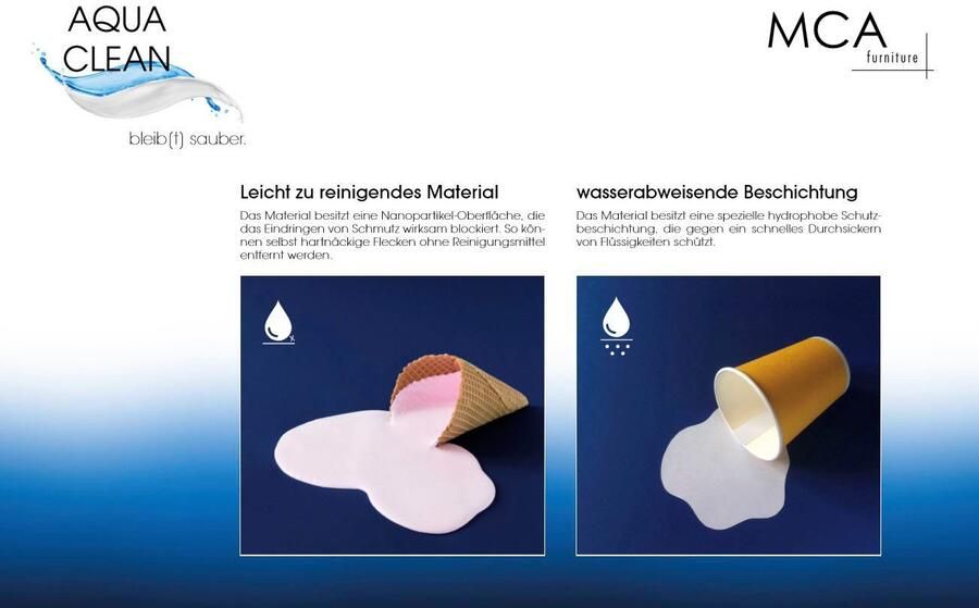 MCA furniture Vrijdragende stoel Salta (2-set) frame vlakke buis zwart mat gelakt aqua clean bekleding (2 stuks) - Foto 5