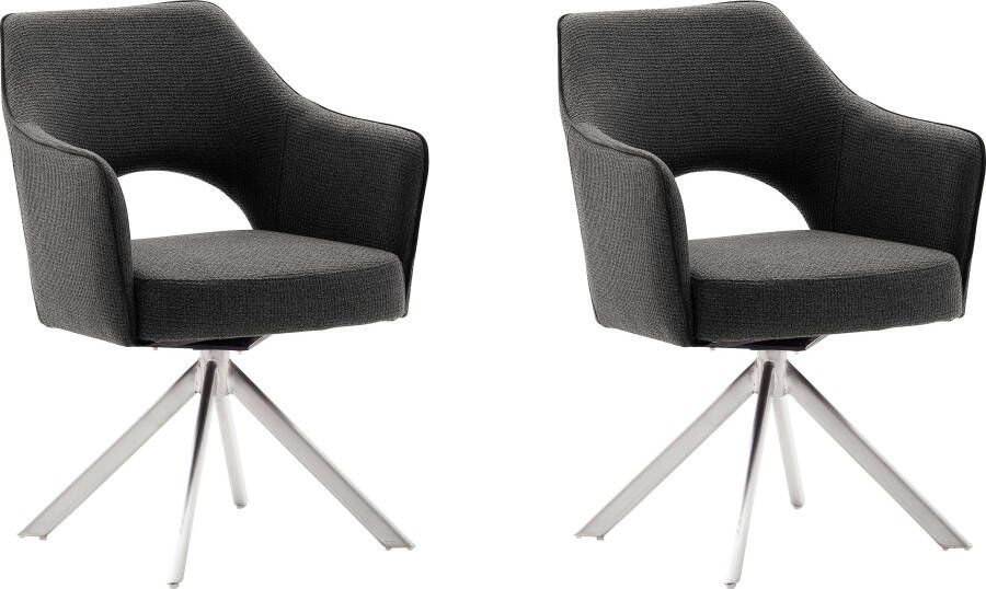 MCA furniture Stoel met 4 poten Tonala (2-set) 180° draaibaar belastbaarheid 120 kg zithoogte ca. 49 cm (2 stuks)