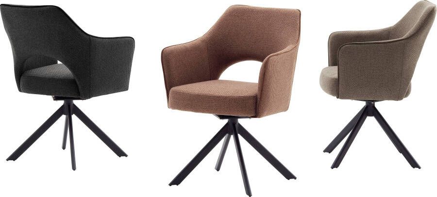 MCA furniture Stoel met 4 poten Tonala (2-set) 180° draaibaar belastbaarheid 120 kg zithoogte ca. 49 cm (2 stuks) - Foto 2