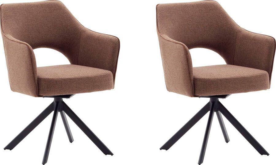 MCA furniture Stoel met 4 poten Tonala (2-set) 180° draaibaar belastbaarheid 120 kg zithoogte ca. 49 cm (2 stuks)