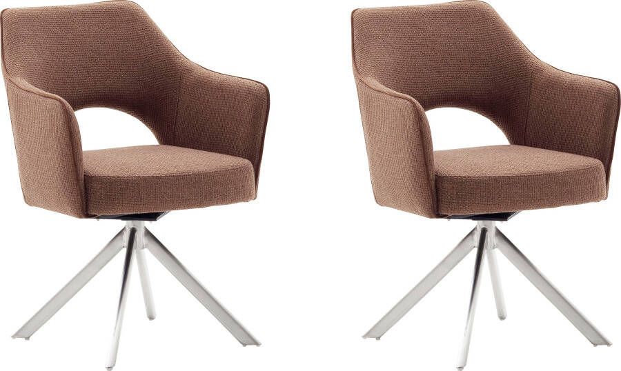 MCA furniture Stoel met 4 poten Tonala (2-set) 180° draaibaar belastbaarheid 120 kg zithoogte ca. 49 cm (2 stuks)