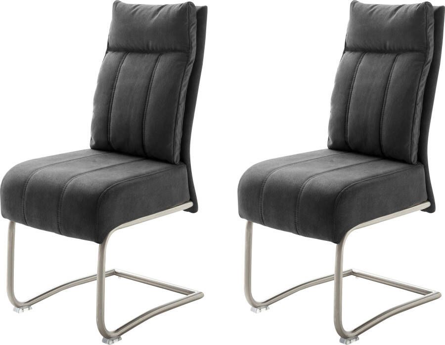 MCA furniture Vrijdragende stoel Azul met pocketveringskern stoel tot 120 kg belastbaar (set 2 stuks) - Foto 12