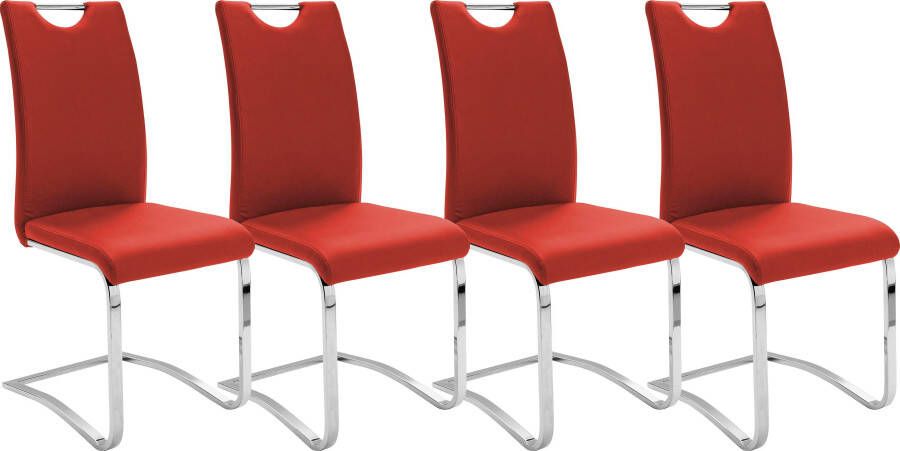 MCA furniture Vrijdragende stoel Keulen Overtrokken met kunstleer comfortzithoogte stoel belastbaar tot 120 kg (set 4 stuks) - Foto 5