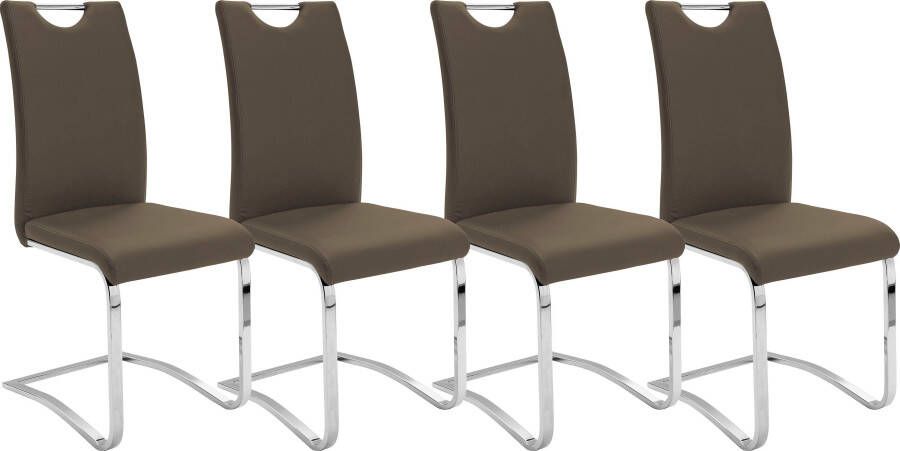 MCA furniture Vrijdragende stoel Keulen Overtrokken met kunstleer comfortzithoogte stoel belastbaar tot 120 kg (set 4 stuks) - Foto 1