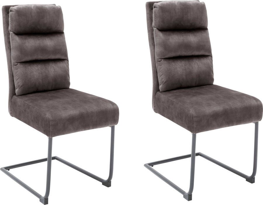 MCA furniture Vrijdragende stoel Lampang set van 2 stoel met bekleding in vintage-look belastbaar tot 120 kg (set 2 stuks) - Foto 4