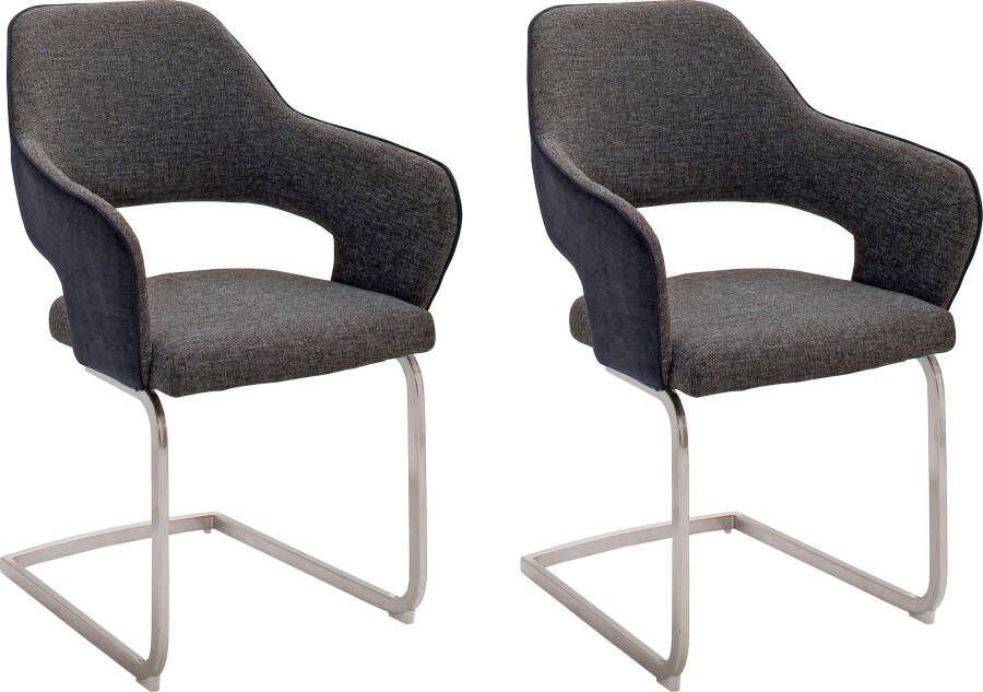 MCA furniture Vrijdragende stoel NEWCASTEL Stoel belastbaar tot 120 kg (set 2 stuks) - Foto 4