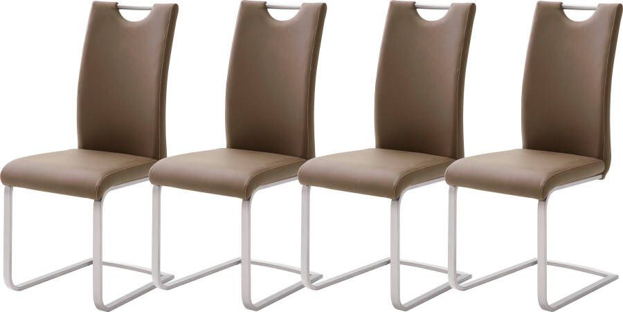 MCA furniture Vrijdragende stoel Paulo Stoel belastbaar tot 120 kg (set 4 stuks) - Foto 1