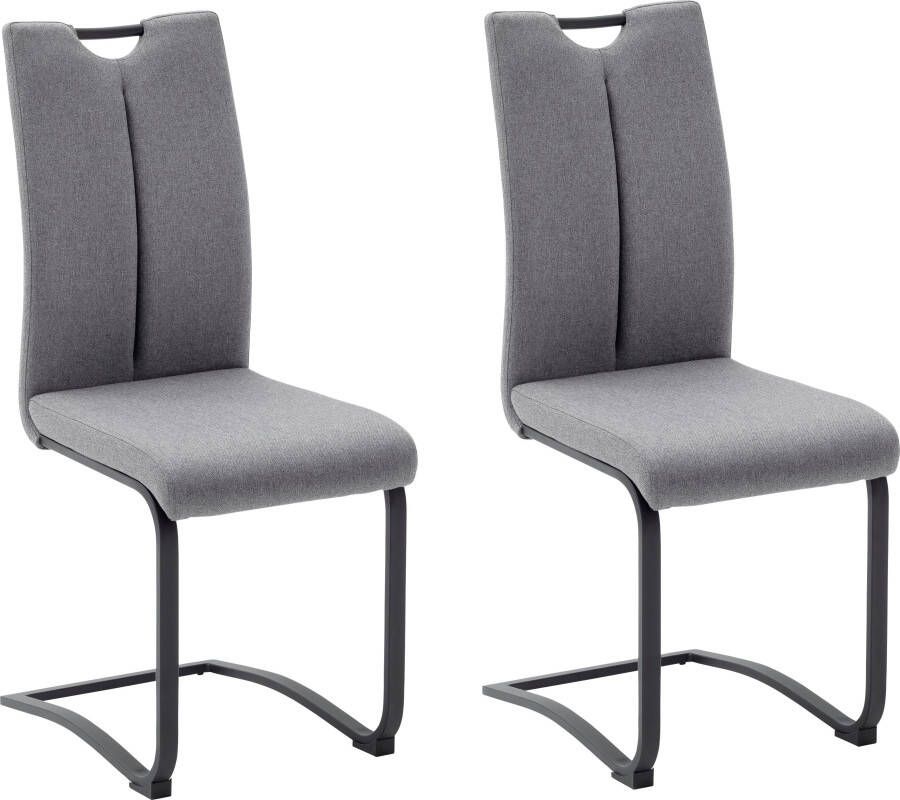 MCA furniture Vrijdragende stoel Zambia set van 4 stoel met bekleding en handgreep belastbaar tot 120 kg (set 4 stuks) - Foto 4
