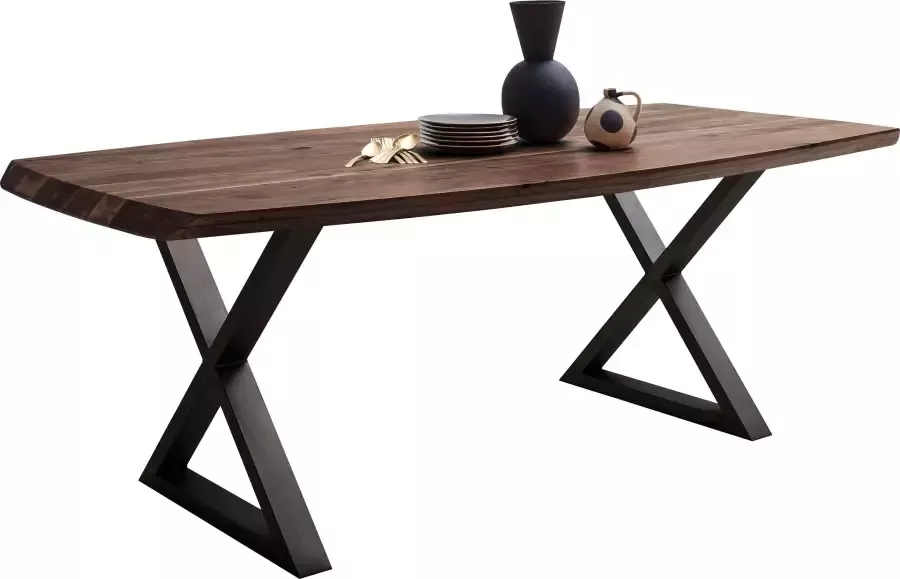 MCA living Eettafel Tiberias Massief houten tafel in bootmodel met Zwitserse rand belastbaar tot 100 kg - Foto 4