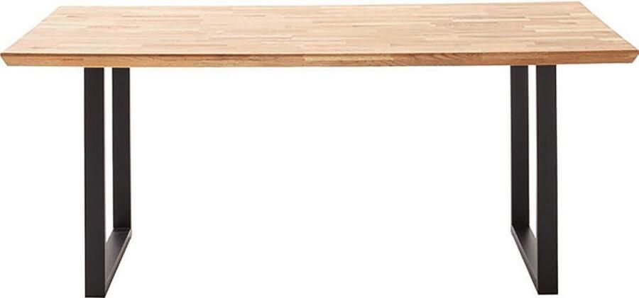 MCA living Eettafel Zeballos TOPSELLER! U-frame van poedercoated metaal blad van zerreiche (1 stuk) - Foto 4