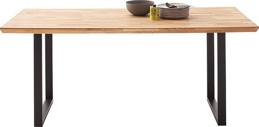 MCA living Eettafel Zeballos TOPSELLER! U-frame van poedercoated metaal blad van zerreiche (1 stuk) - Foto 6