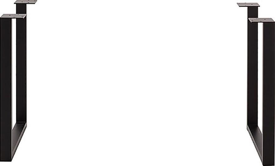 MCA living Eettafel Zeballos TOPSELLER! U-frame van poedercoated metaal blad van zerreiche (1 stuk) - Foto 2