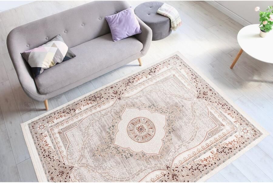 Me gusta Vloerkleed Akropolis 525 vlakke tapijt met katoen achterkant aantrekkelijke vintage-look