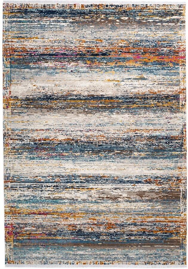 Me gusta Vloerkleed Anouk 825 Modern ontwerp vervaagde kleurstrepen onderhoudsvriendelijk