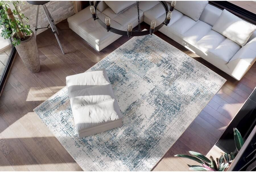 Me gusta Vloerkleed Faye 1025 Platte stof bedrukt motief woonkamer eetkamer - Foto 3