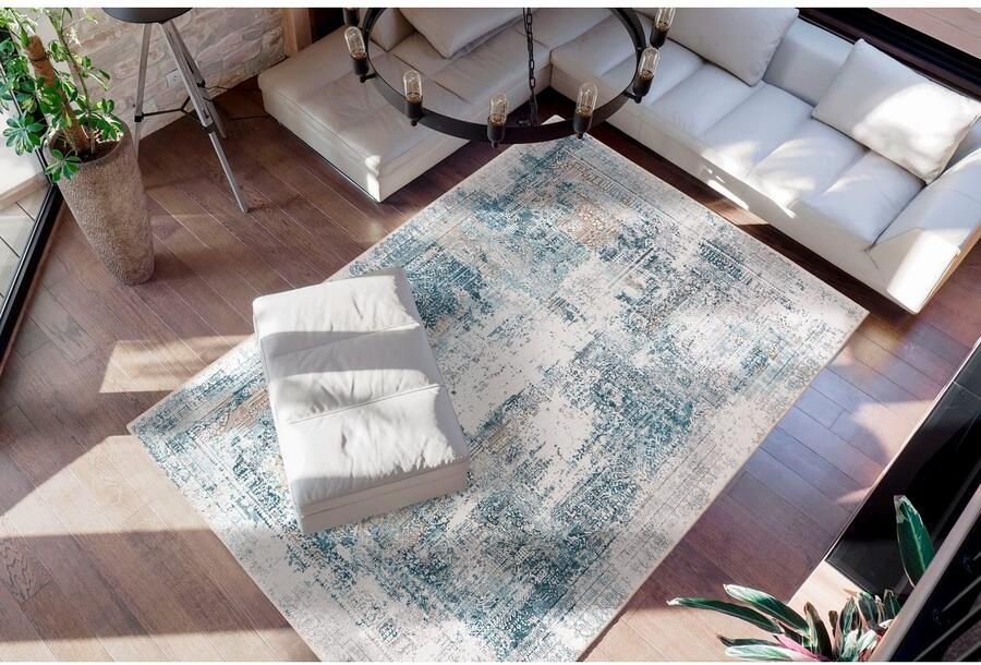 Me gusta Vloerkleed Faye 1025 Platte stof bedrukt motief woonkamer eetkamer - Foto 5