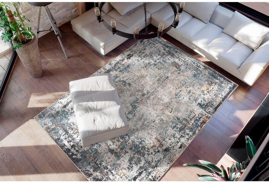 Me gusta Vloerkleed Faye 1225 Platte stof bedrukt motief woonkamer - Foto 2