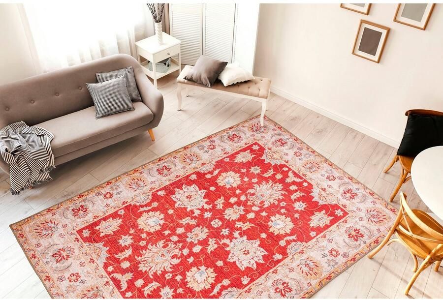 Me gusta Vloerkleed Faye 625 Platte stof bedrukt motief woonkamer eetkamer - Foto 3