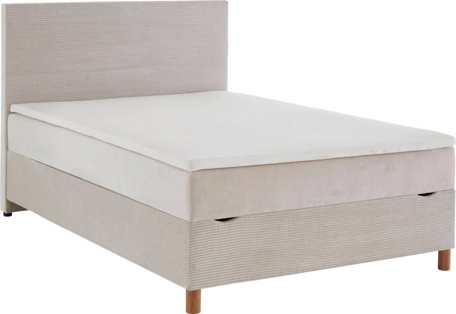 Meise.möbel Boxspring Corsica met bedkist en topmatras bekleding in een stof- en cordmix - Foto 9