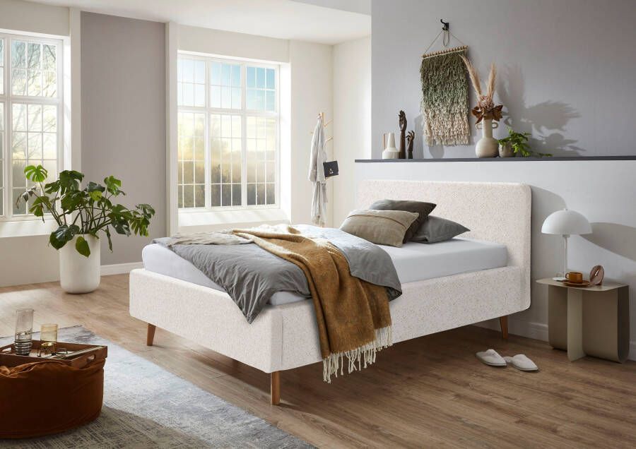 Meise EMOB Bed Dalila 140x200cm teddystof met opbergruimte wit Gestoffeerde tweepersoonsbedden Wit Polyester Gestoffeerde tweepersoonsbedden Tweepersoons Normaal bed Op voorraad - Foto 14