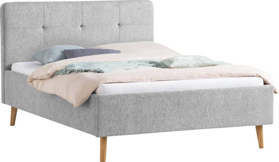 Meise.möbel Gestoffeerd bed Smart Hoofdbord met knoopdetails verkrijgbaar in twee maten - Foto 12