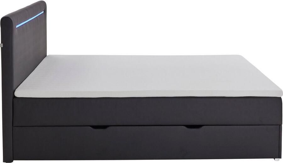 Meise.möbel Boxspring Candela 2 inclusief ledverlichting in hoofdbord en poten met bedkist en topmatras - Foto 7