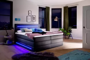 Meise.möbel Boxspring met ledverlichting naar keuze met bedkist