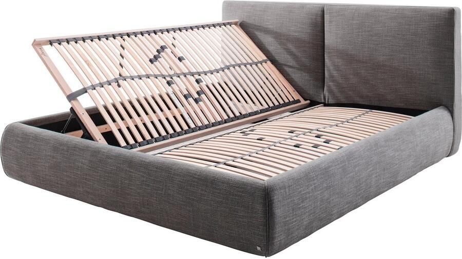 Meise.möbel Gestoffeerd bed Atesio Naar keuze met lattenbodem matras en bedkist - Foto 4