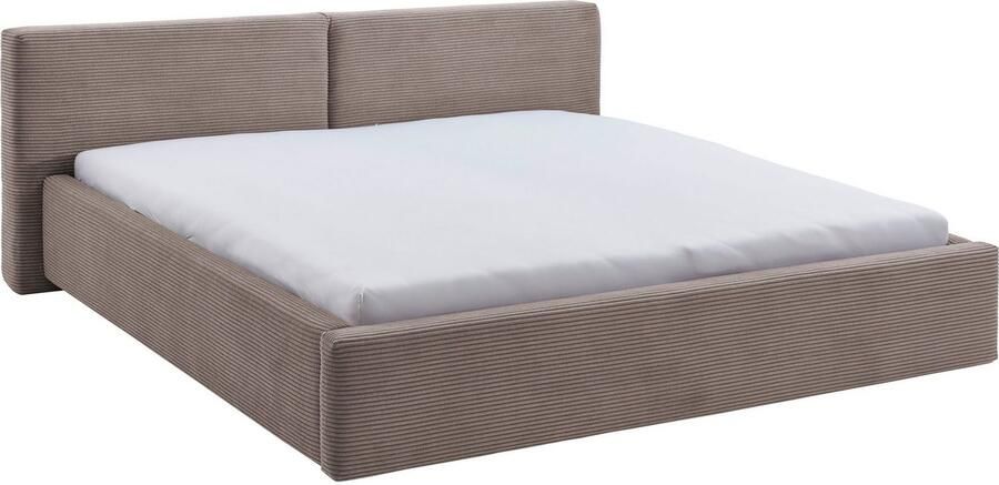 Meise.möbel Gestoffeerd bed Cube optioneel met matras en bedlade extra vlak hoofdeinde verkrijgbaar in de breedtes 140cm 160cm & 180cm
