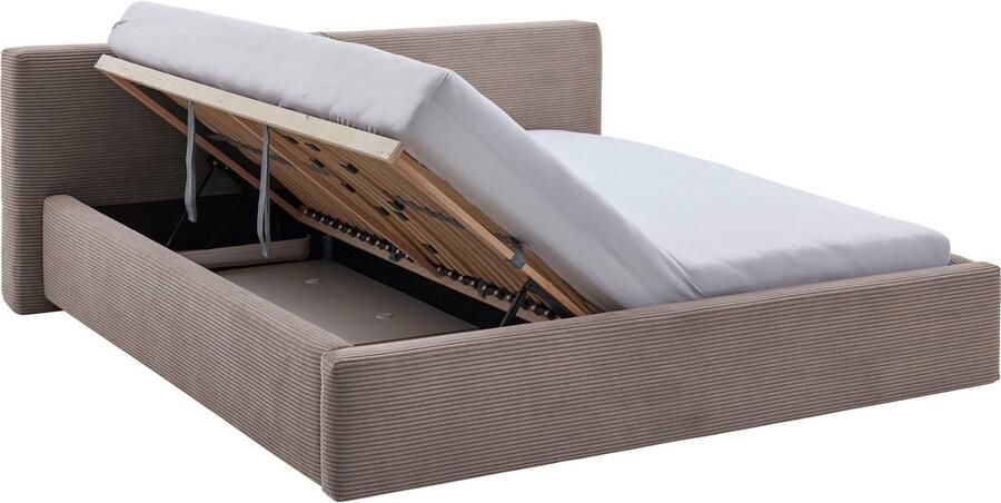 Meise.möbel Gestoffeerd bed Cube optioneel met matras en bedlade extra vlak hoofdeinde verkrijgbaar in de breedtes 140cm 160cm & 180cm - Foto 6