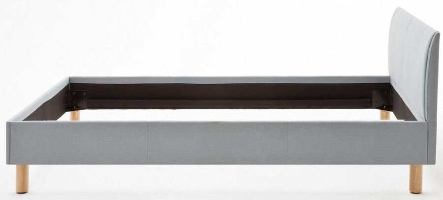 Meise EMOB Gestoffeerd bed Amber 140x200 ijsblauw Gestoffeerde tweepersoonsbedden Blauw Textiel Gestoffeerde tweepersoonsbedden Tweepersoons Normaal bed Op voorraad - Foto 12