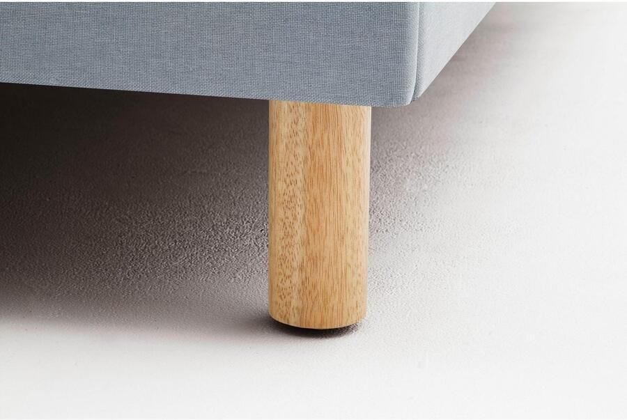 Meise EMOB Gestoffeerd bed Amber 140x200 ijsblauw Gestoffeerde tweepersoonsbedden Blauw Textiel Gestoffeerde tweepersoonsbedden Tweepersoons Normaal bed Op voorraad - Foto 6