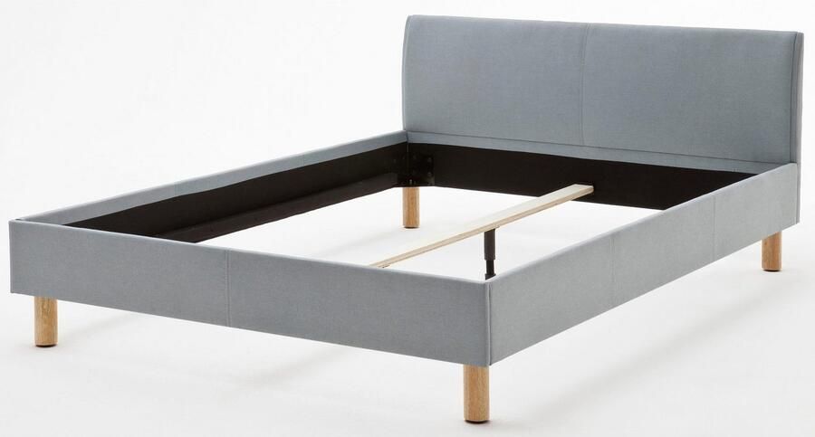 Meise EMOB Gestoffeerd bed Amber 140x200 ijsblauw Gestoffeerde tweepersoonsbedden Blauw Textiel Gestoffeerde tweepersoonsbedden Tweepersoons Normaal bed Op voorraad - Foto 8