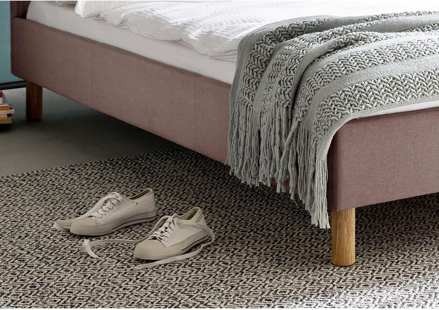 Meise EMOB Gestoffeerd bed Amber 140x200 ijsblauw Gestoffeerde tweepersoonsbedden Blauw Textiel Gestoffeerde tweepersoonsbedden Tweepersoons Normaal bed Op voorraad - Foto 2