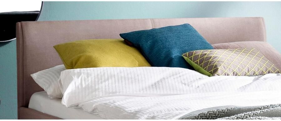 Meise EMOB Gestoffeerd bed Amber 140x200 ijsblauw Gestoffeerde tweepersoonsbedden Blauw Textiel Gestoffeerde tweepersoonsbedden Tweepersoons Normaal bed Op voorraad - Foto 13