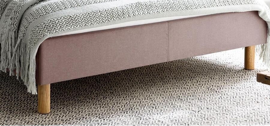 Meise EMOB Gestoffeerd bed Amber 140x200 ijsblauw Gestoffeerde tweepersoonsbedden Blauw Textiel Gestoffeerde tweepersoonsbedden Tweepersoons Normaal bed Op voorraad - Foto 11