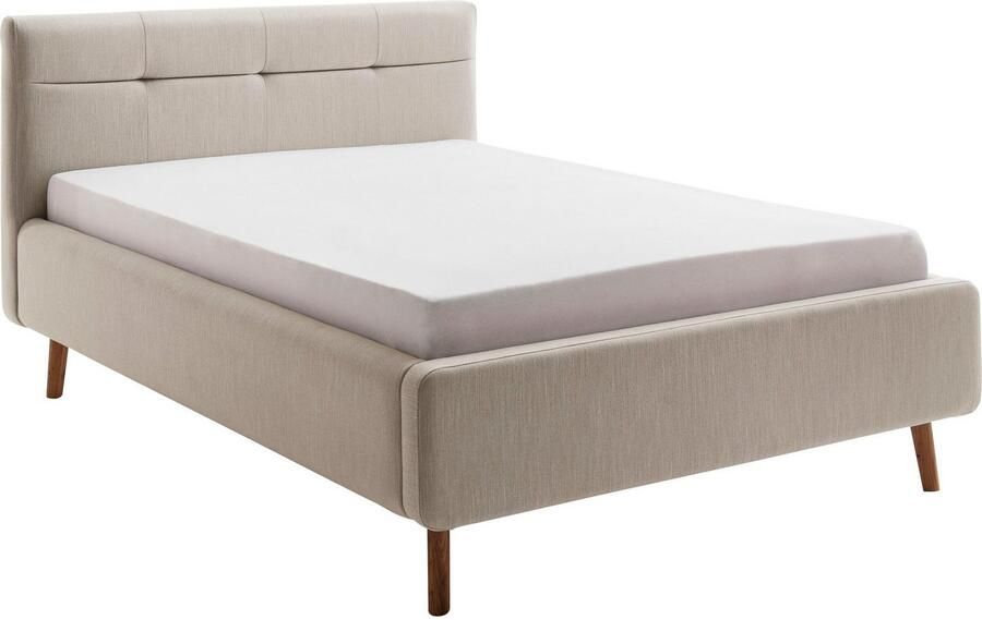 Meise EMOB Bed Laika 140x200cm met opbergruimte beige Gestoffeerde tweepersoonsbedden Beige Polyester Gestoffeerde tweepersoonsbedden Tweepersoons Normaal bed Op voorraad - Foto 6