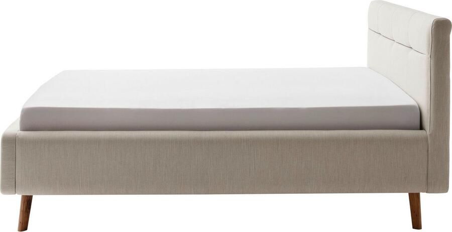 Meise EMOB Bed Laika 140x200cm met opbergruimte beige Gestoffeerde tweepersoonsbedden Beige Polyester Gestoffeerde tweepersoonsbedden Tweepersoons Normaal bed Op voorraad - Foto 8