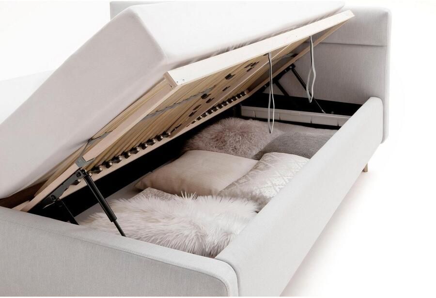 Meise.möbel Gestoffeerd bed Lotte met lattenbodem en bedkist - Foto 2