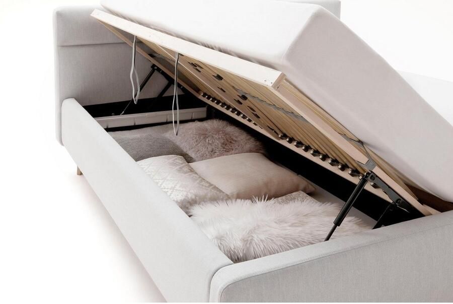 Meise.möbel Gestoffeerd bed Lotte met lattenbodem en bedkist - Foto 6