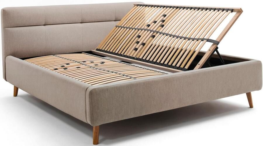 Meise.möbel Gestoffeerd bed Lotte met lattenbodem en bedkist - Foto 7